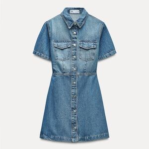 ZARA Denim Mini Dress - Size XS - NWT